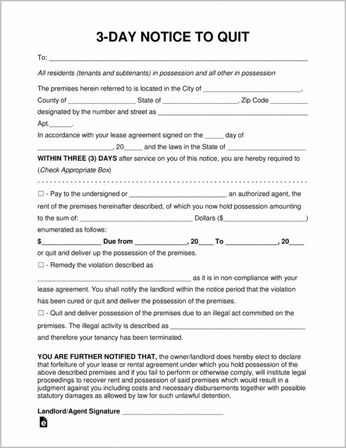 3 Day Eviction Notice Template 3 Day Eviction Notice Template