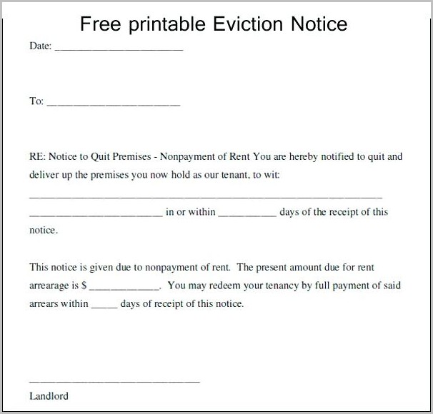30 Day Eviction Notice Template Arizona 30 Day Eviction Notice Template Arizona