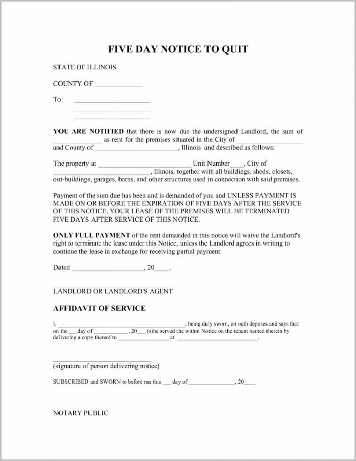 5 Day Eviction Notice Template 5 Day Eviction Notice Template