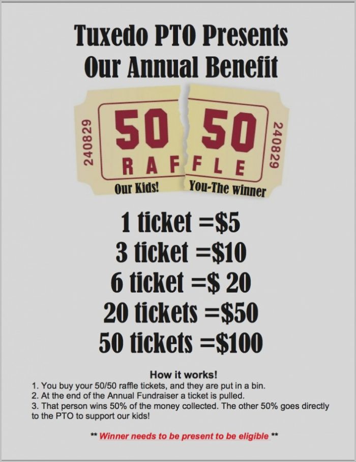 50 50 Raffle Ticket Template Free 50 50 Raffle Ticket Template Free