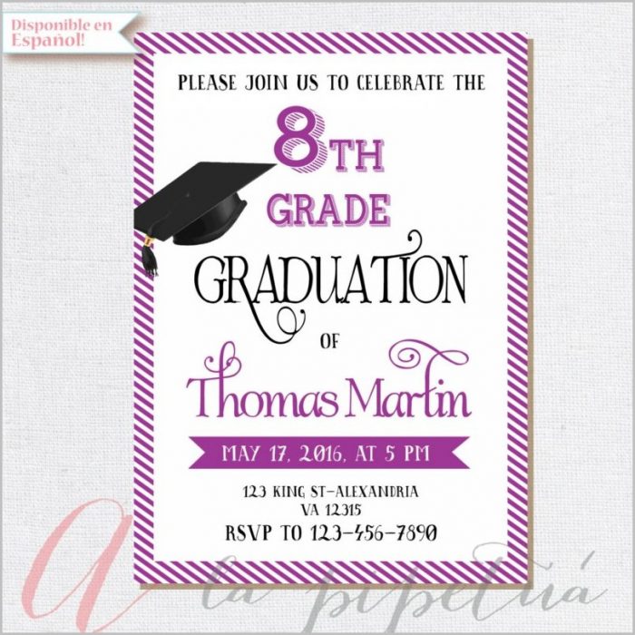 8th Grade Graduation Invitation Templates 8th Grade Graduation Invitation Templates