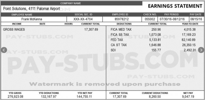Adp Pay Stub Template Excel Adp Pay Stub Template Excel