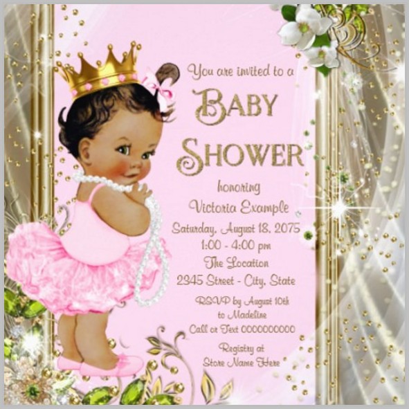 Baby Shower Invitation Template For A Girl Baby Shower Invitation Template For A Girl