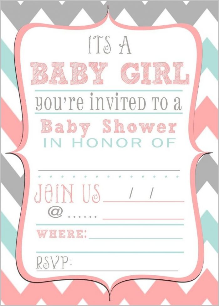 Baby Shower Invitation Template For Girl Baby Shower Invitation Template For Girl