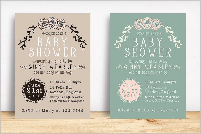 Baby Shower Invitation Template Photoshop Baby Shower Invitation Template Photoshop