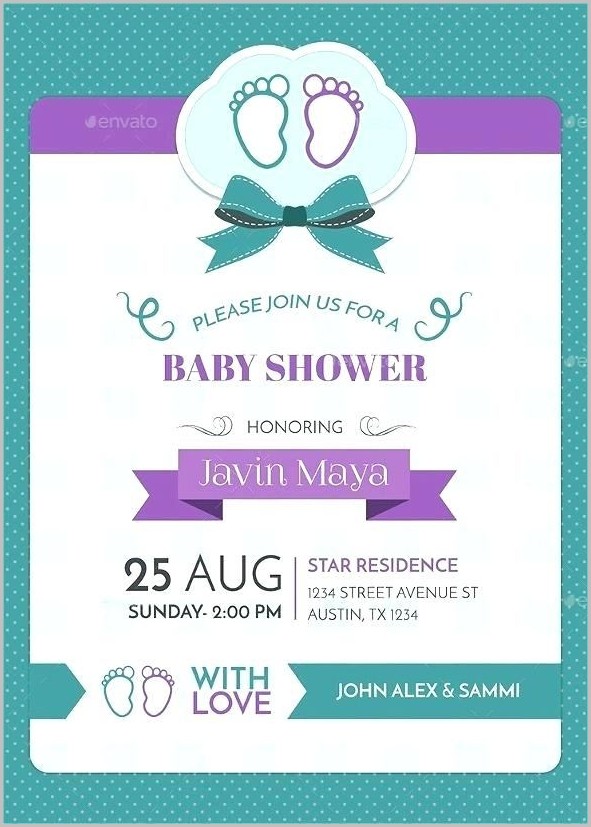 Baby Shower Invitation Template Psd Baby Shower Invitation Template Psd