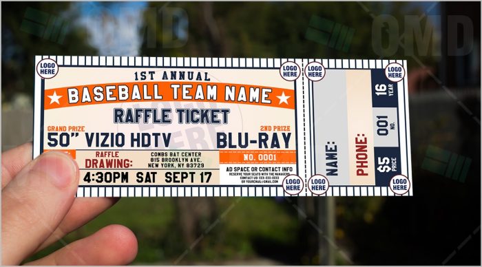 Baseball Raffle Ticket Template Baseball Raffle Ticket Template