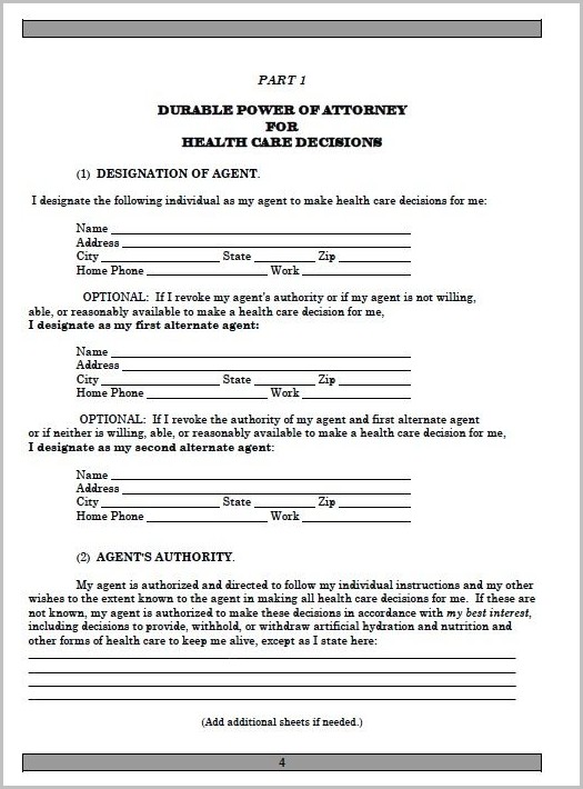 Best Durable Power Of Attorney Form Best Durable Power Of Attorney Form