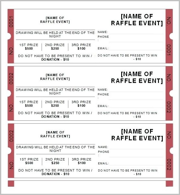 Cake Raffle Ticket Template Cake Raffle Ticket Template