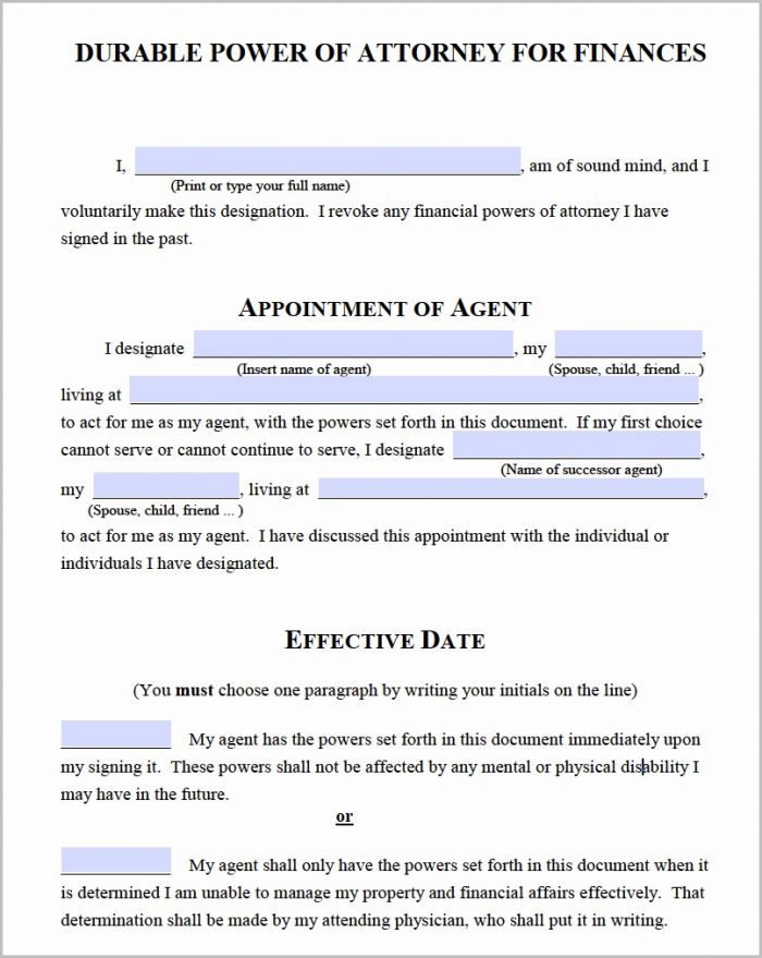 Durable Power Of Attorney Form Michigan Durable Power Of Attorney Form Michigan