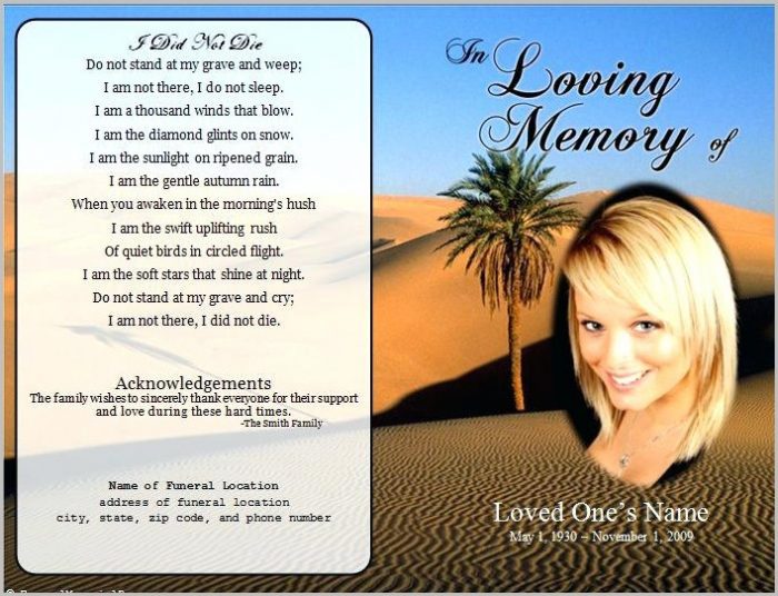 Editable Funeral Program Template Microsoft Word Editable Funeral Program Template Microsoft Word