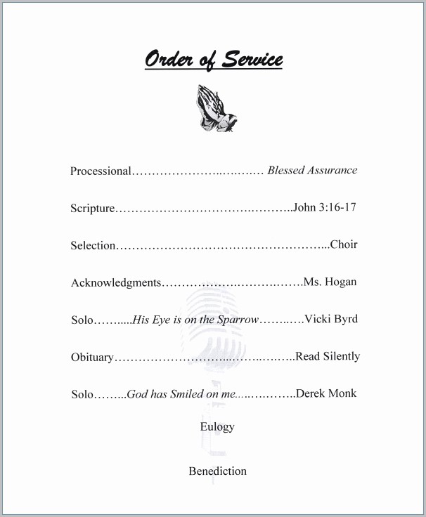Editable Funeral Program Template Editable Funeral Program Template