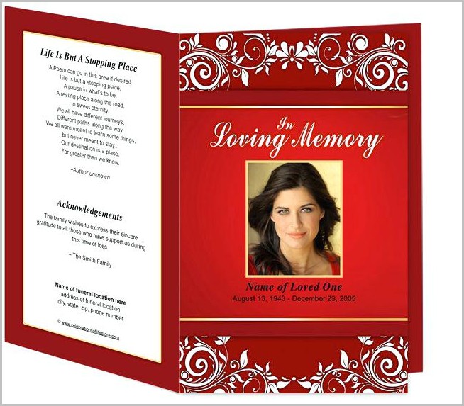 Elegant Funeral Program Template Elegant Funeral Program Template