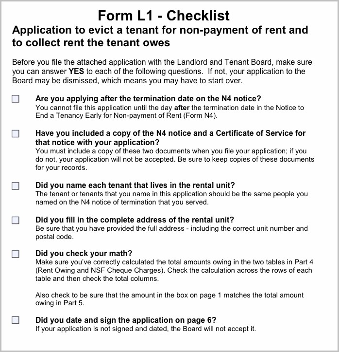 Eviction Notice Form Ontario Eviction Notice Form Ontario