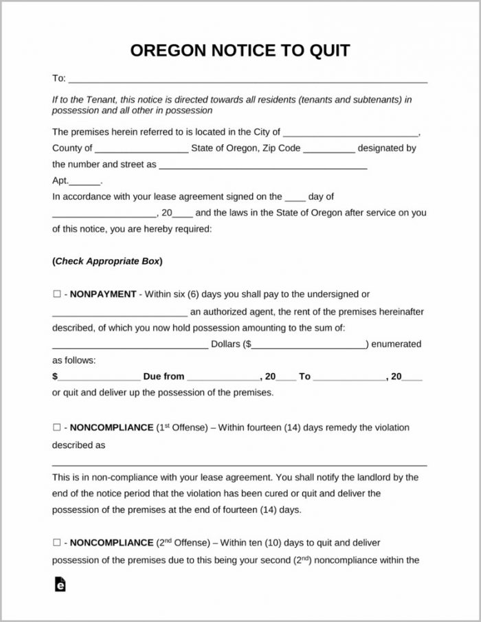 Eviction Notice Template Oregon Eviction Notice Template Oregon