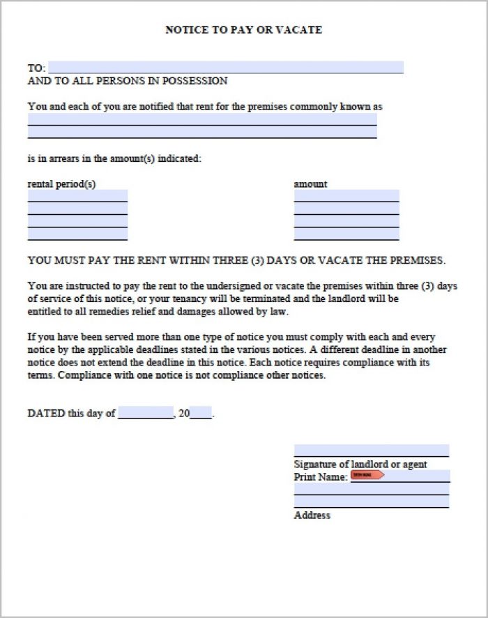 Eviction Notice Template Washington State Eviction Notice Template Washington State