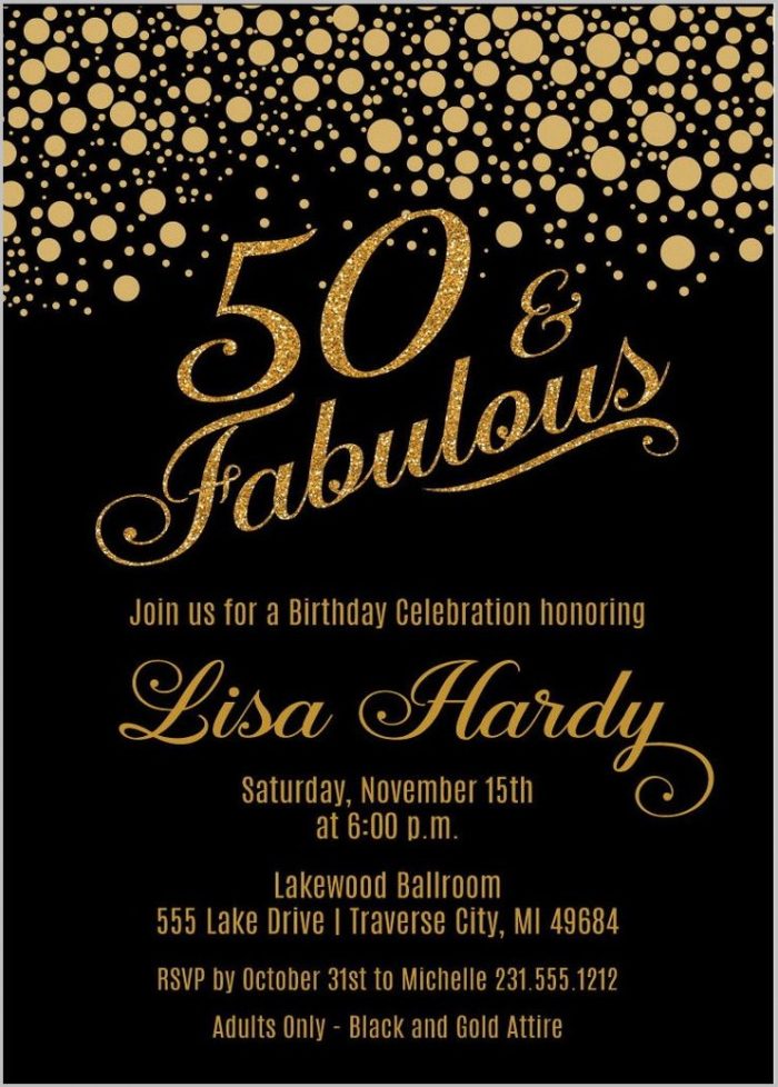 Free 50th Birthday Invitation Templates Printable Free 50th Birthday Invitation Templates Printable