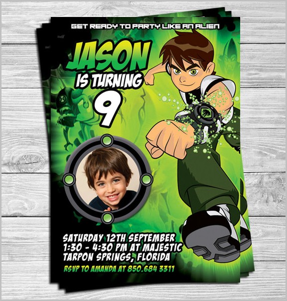 Free Ben 10 Invitation Templates Free Ben 10 Invitation Templates