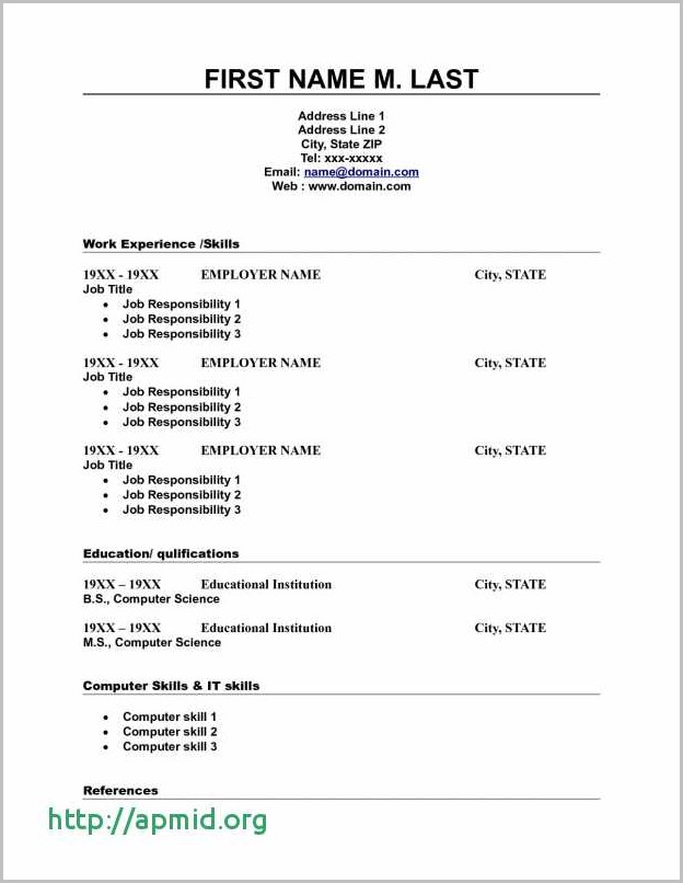 Free Blank Resume Templates For Microsoft Word Free Blank Resume Templates For Microsoft Word