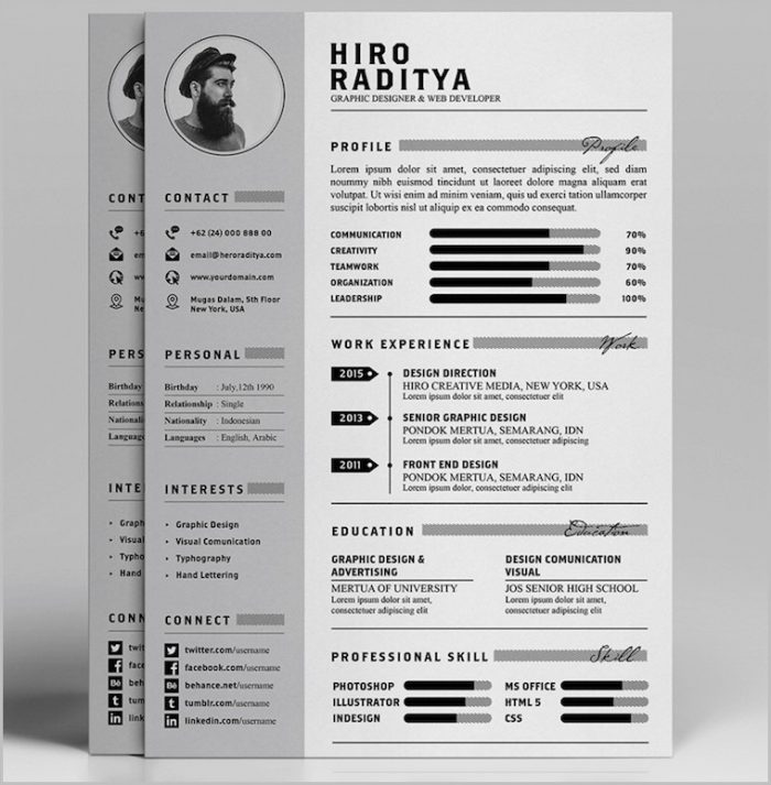 Free Creative Resume Design Templates Free Creative Resume Design Templates