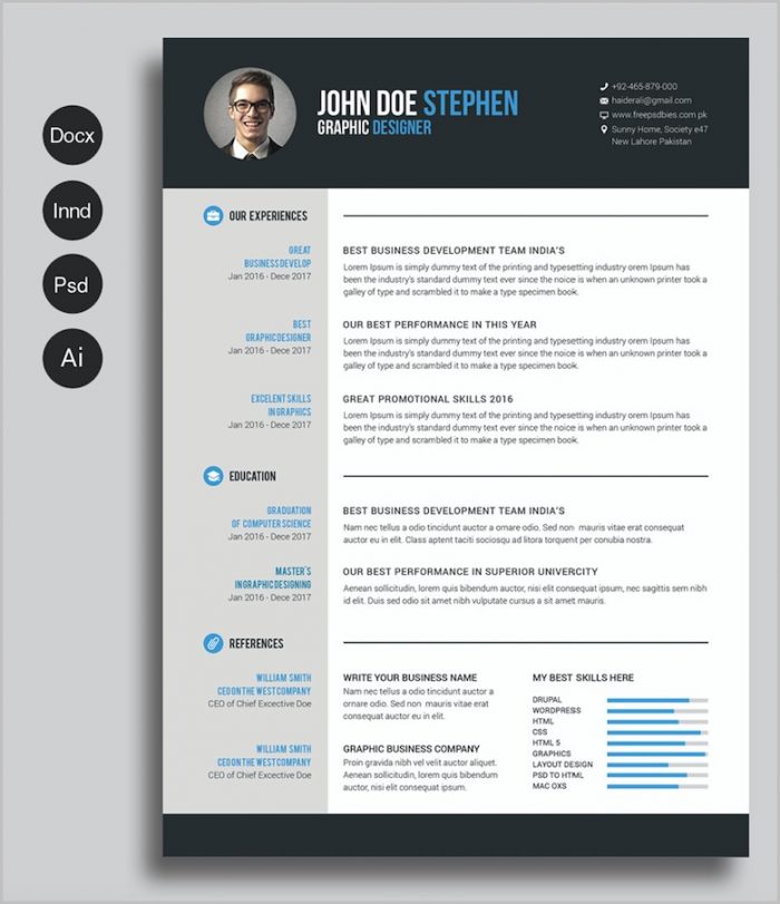 Free Creative Resume Templates 2018 Free Creative Resume Templates 2018
