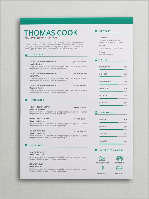 Free Creative Resume Templates Docx Free Creative Resume Templates Docx