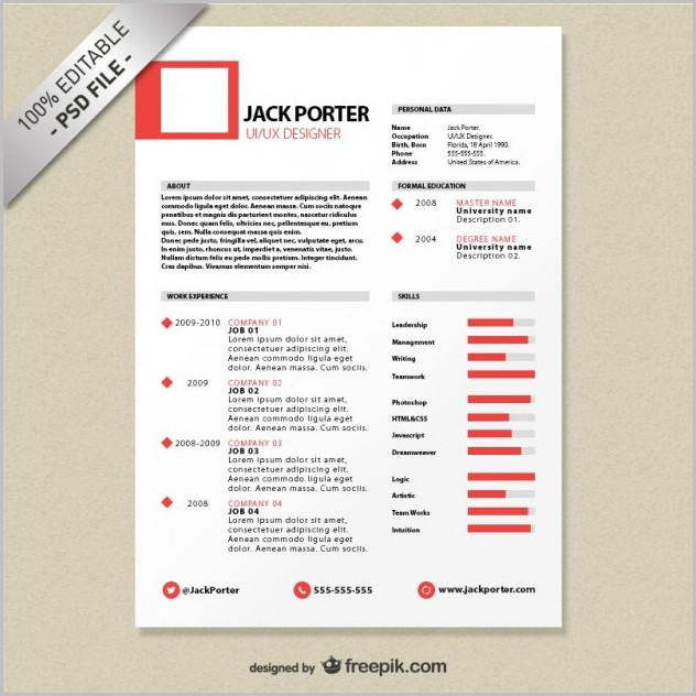 Free Creative Resume Templates Download Free Creative Resume Templates Download