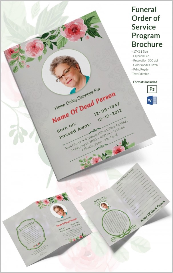 Free Editable Funeral Program Template Download Free Editable Funeral Program Template Download