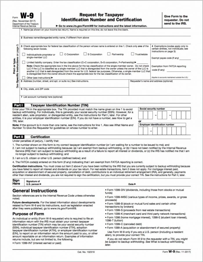 Free Fillable W 9 Form 2016 Free Fillable W 9 Form 2016