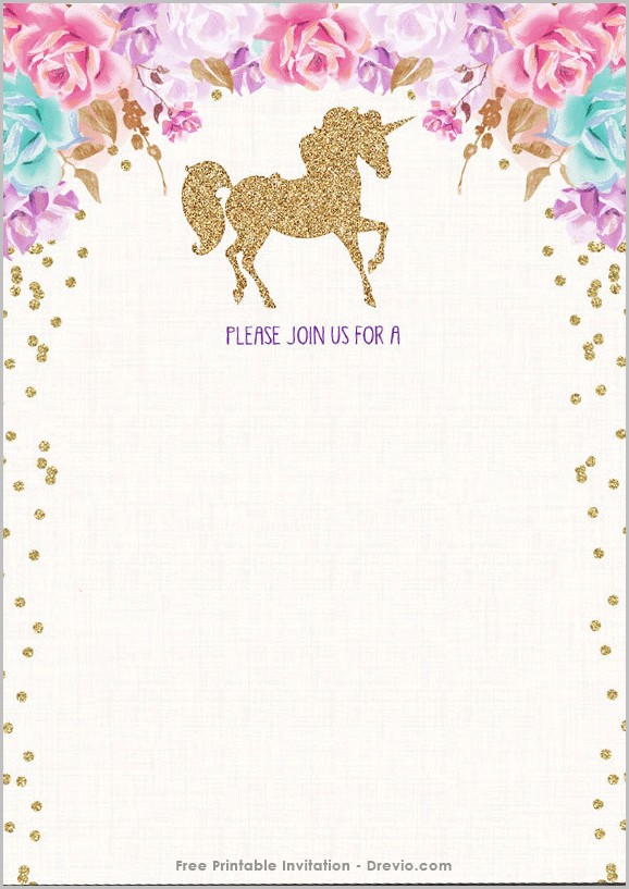 Free Invitation Templates Unicorn Free Invitation Templates Unicorn
