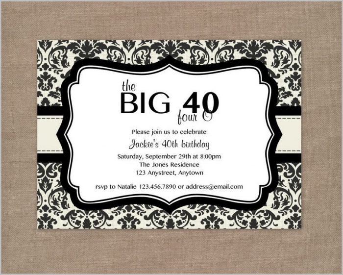 Free Online 40th Birthday Invitation Templates Free Online 40th Birthday Invitation Templates