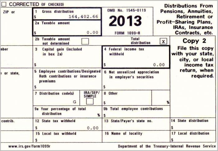 Free Printable 1099 R Form Free Printable 1099 R Form