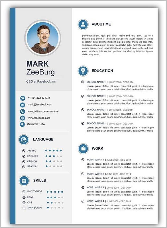 Free Resume Template Word Document Download Free Resume Template Word Document Download
