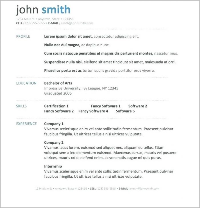 Free Resume Templates For Word 2010 Free Resume Templates For Word 2010