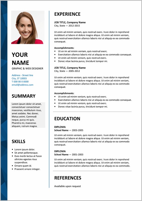 Free Resume Templates For Word Free Resume Templates For Word