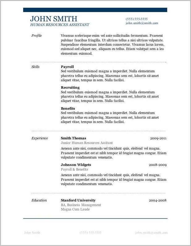 Free Resume Templates Microsoft Word Download Free Resume Templates Microsoft Word Download
