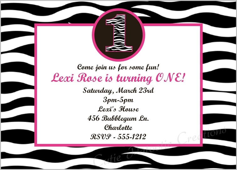 Free Zebra Print Birthday Invitation Templates 1 Resume Free Zebra Print Birthday Invitation Templates