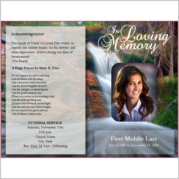 Funeral Program Cover Templates Funeral Program Cover Templates