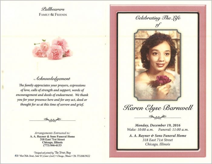Funeral Program Layout Examples Funeral Program Layout Examples