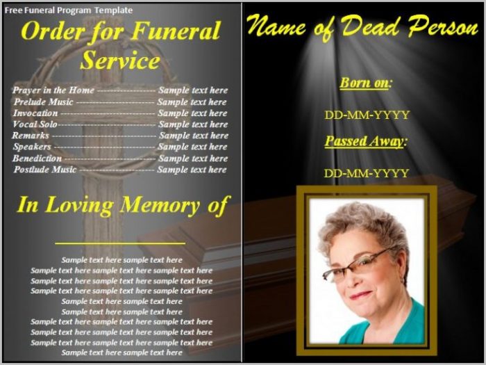 Funeral Program Layout Template Funeral Program Layout Template