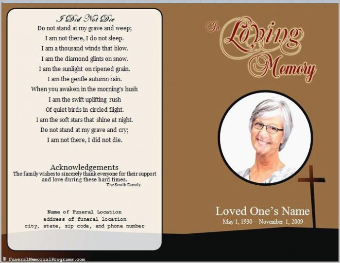 Funeral Program Template For Mac Funeral Program Template For Mac
