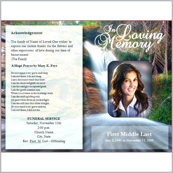 Funeral Program Template For Mac Free Funeral Program Template For Mac Free