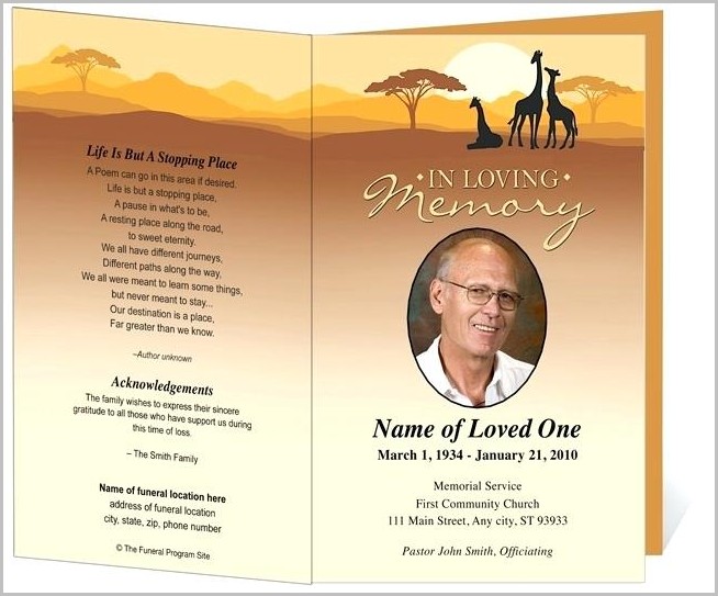 Funeral Program Template For Pages Funeral Program Template For Pages