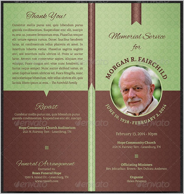 Funeral Program Template Free Download Funeral Program Template Free Download