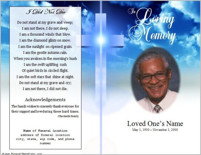 Funeral Program Template Free Word Funeral Program Template Free Word