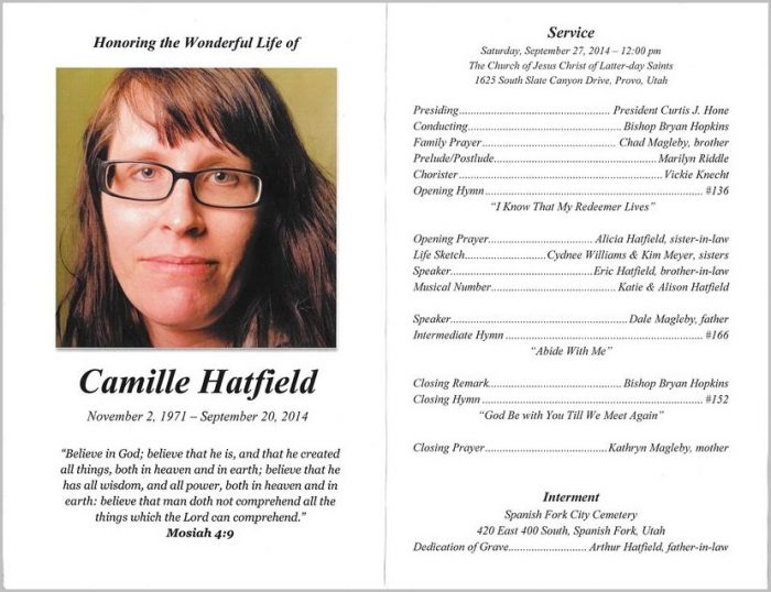 Funeral Program Template Lds Funeral Program Template Lds