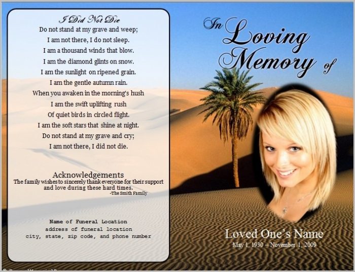 Funeral Program Template Microsoft Word Funeral Program Template Microsoft Word