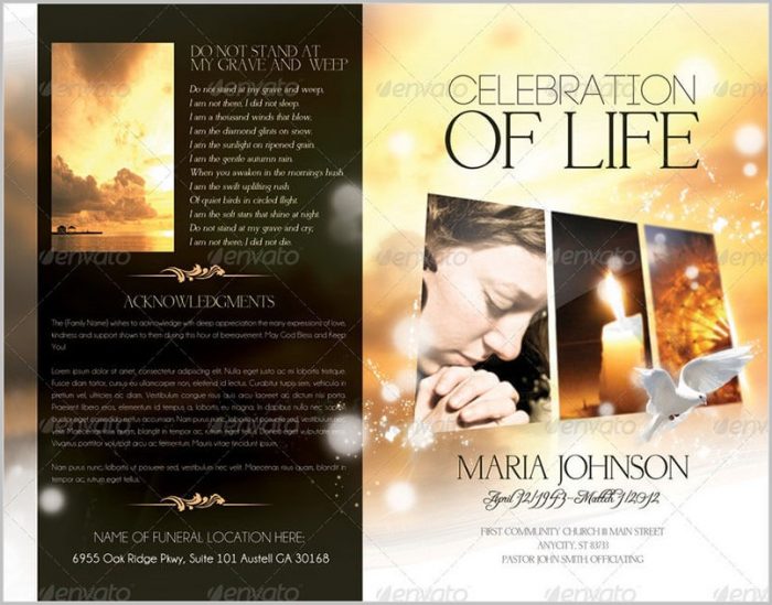 Funeral Program Template Photoshop Free Funeral Program Template Photoshop Free