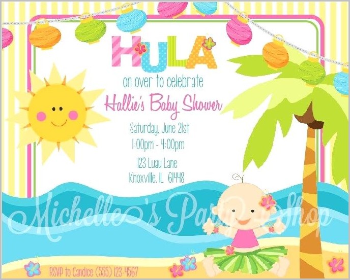 Hawaiian Baby Shower Invitation Templates Hawaiian Baby Shower Invitation Templates
