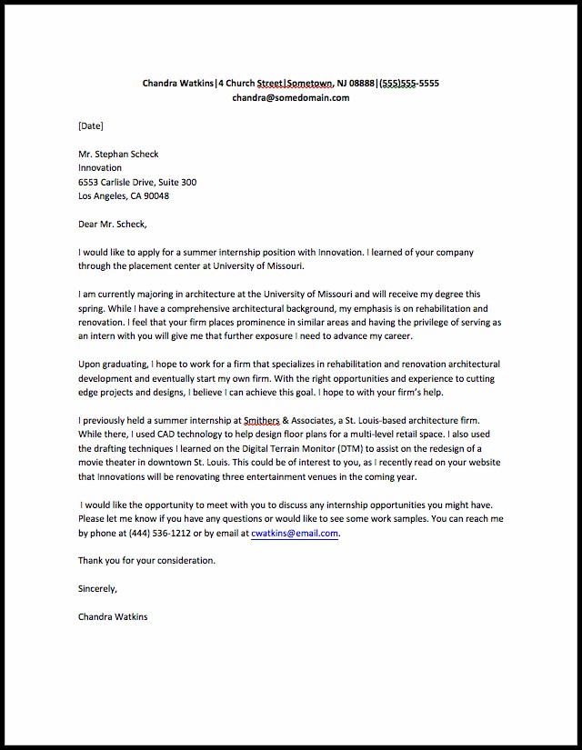 Internship Resumes And Cover Letters Internship Resumes And Cover Letters